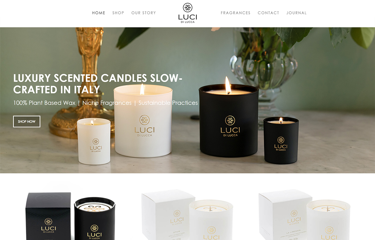 Italian luxury scented candles